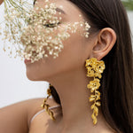 Load image into Gallery viewer, Floral Drop Earrings
