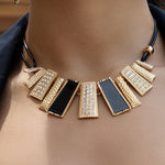 Load image into Gallery viewer, Vintage Noir and Gold Necklace
