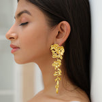 Load image into Gallery viewer, Floral Drop Earrings
