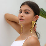Load image into Gallery viewer, Floral Drop Earrings

