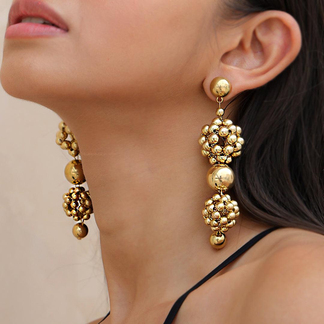 Glimmering Bead Earrings