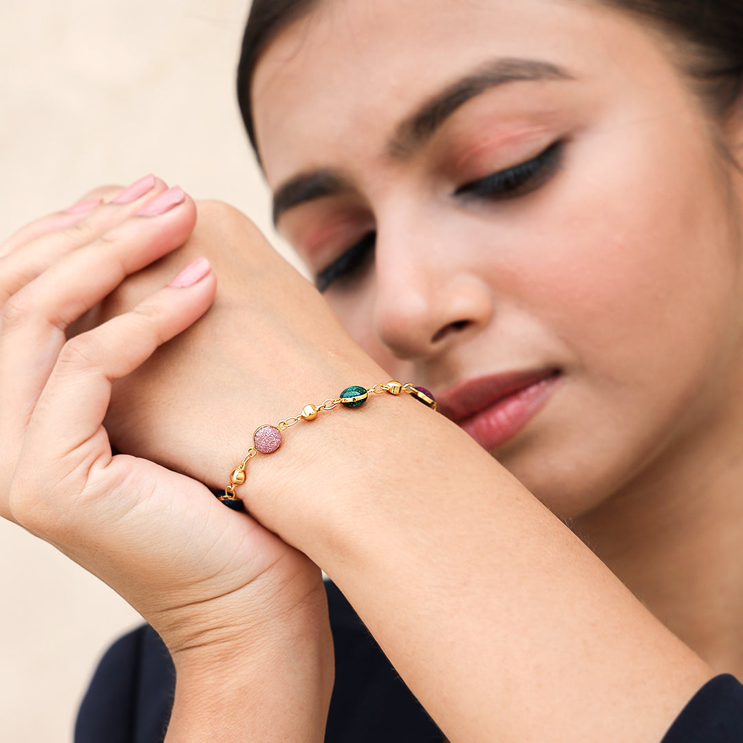 Multicolor Circular Charm bracelet