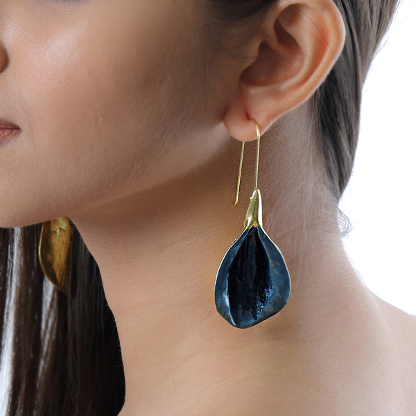 Whimsical blue drop earrings