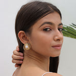 Load image into Gallery viewer, Pearl adorned earrings