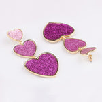 Load image into Gallery viewer, Purple Hearts Valentine Special Earrings
