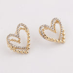 Load image into Gallery viewer, Delicate Heart Stud Earrings
