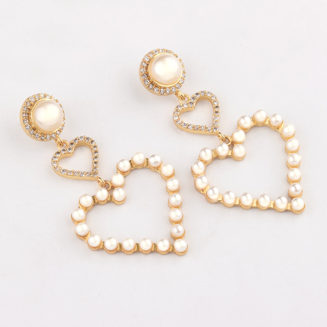 A Heart of Pearl Earrings
