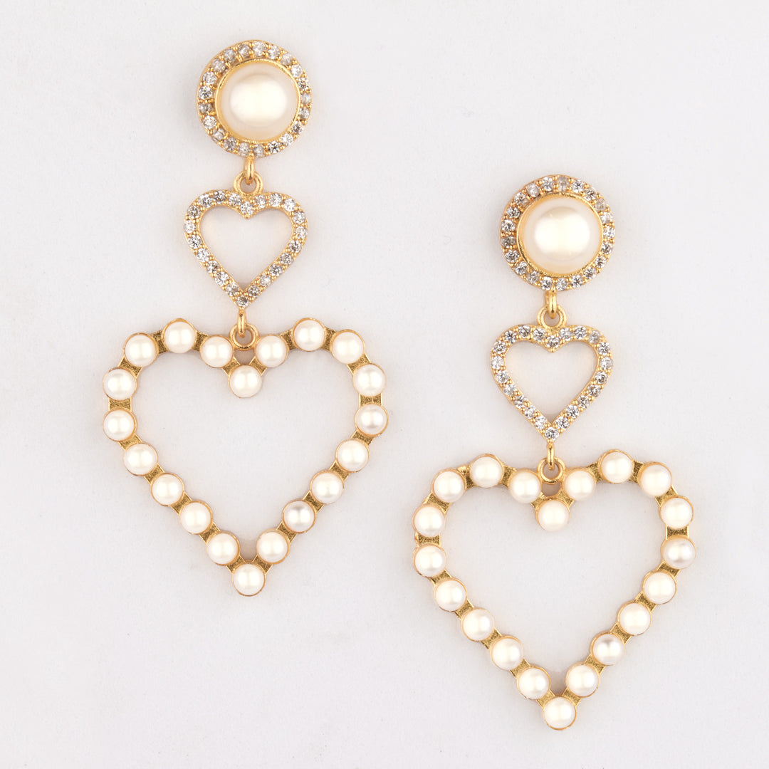 A Heart of Pearl Earrings