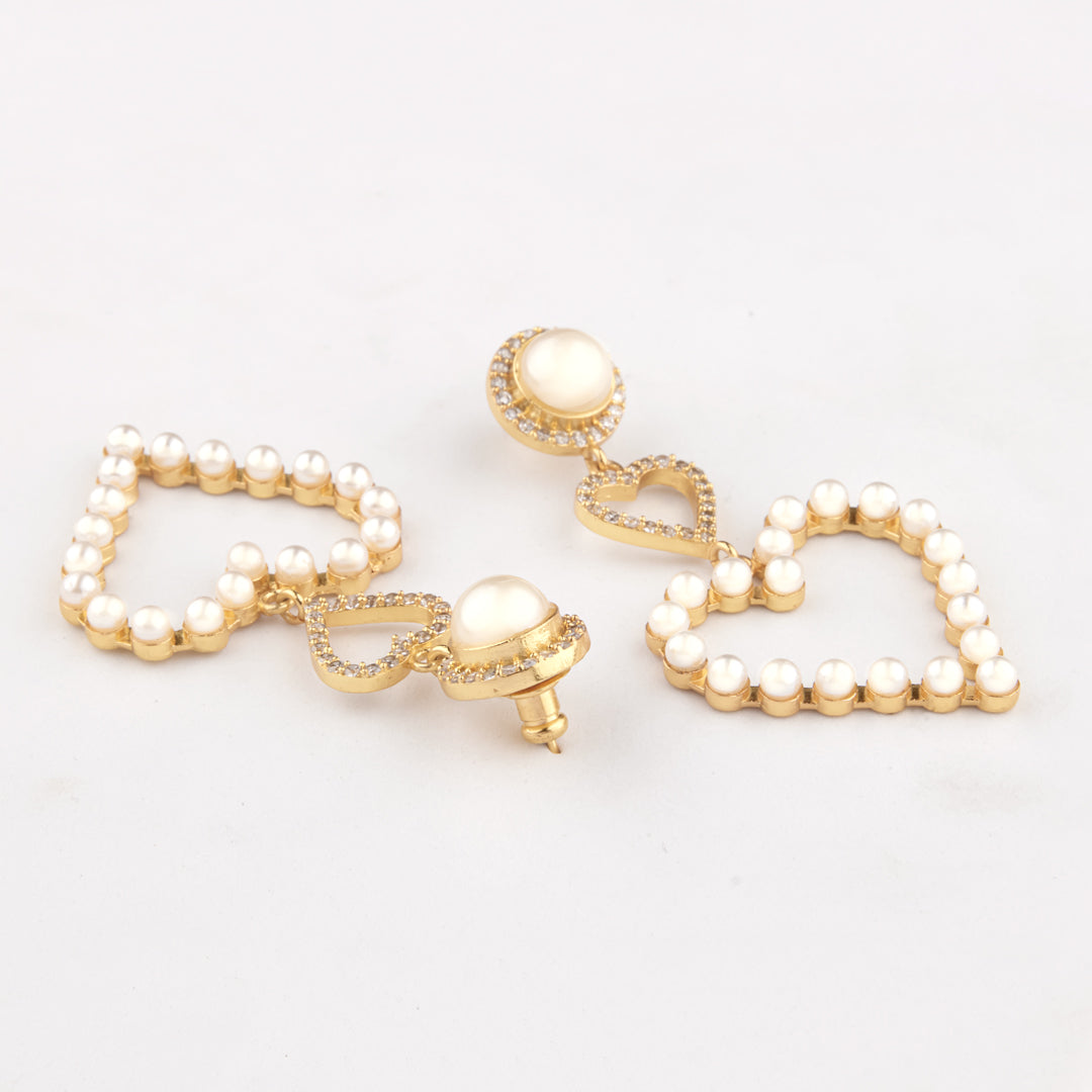 A Heart of Pearl Earrings
