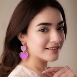 Load image into Gallery viewer, Purple Hearts Valentine Special Earrings
