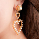 Load image into Gallery viewer, A Heart of Pearl Earrings
